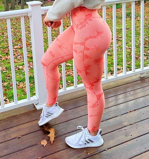 23 Colors Tie Dye Seamless Leggings Push Up Women Mallas Sports Fitness Contour Yoga Running Pants Elastic Nylon Tights Leggins - Image 18