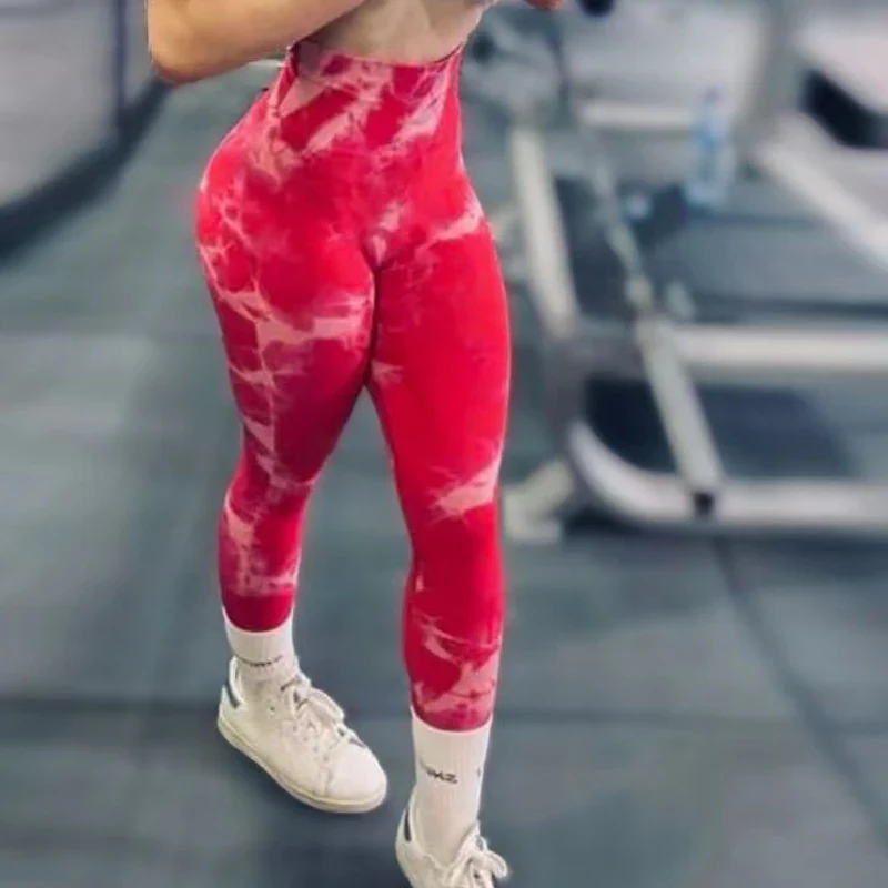 23 Colors Tie Dye Seamless Leggings Push Up Women Mallas Sports Fitness Contour Yoga Running Pants Elastic Nylon Tights Leggins - Image 26