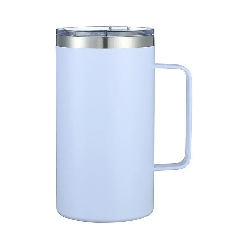 24oz Stainless Steel Insulated Cup Vacuum Thermal Mug Tumbler Coffee Mug Beer Cup with Handle Double Wall Office Vacuum Flasks - Image 7