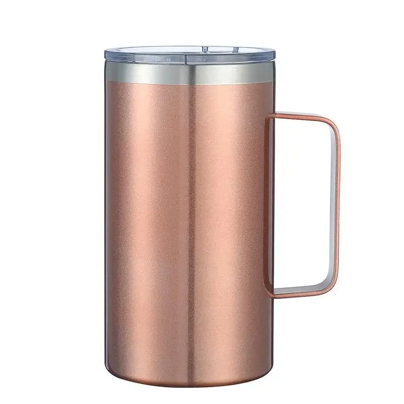 24oz Stainless Steel Insulated Cup Vacuum Thermal Mug Tumbler Coffee Mug Beer Cup with Handle Double Wall Office Vacuum Flasks - Image 9