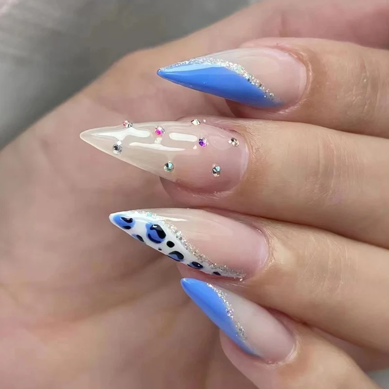 24Pcs Detachable Almond False Nails with Pearl Decoration Elegant Designs French Fake Nails Full Nail Art Tips Press On Nails - Image 22