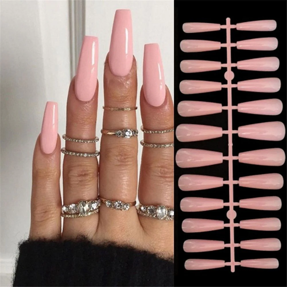 24Pcs Detachable Almond False Nails with Pearl Decoration Elegant Designs French Fake Nails Full Nail Art Tips Press On Nails - Image 26