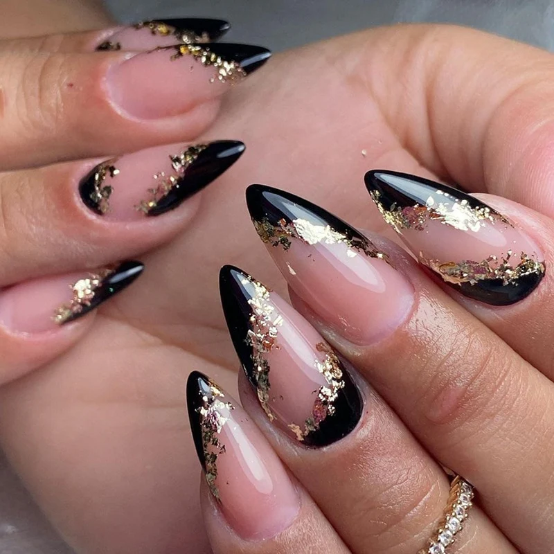 24Pcs Oval Head False Nails Pink Almond Artificial Fake Nails With Glue Full Cover Nail Tips Press On - Image 10