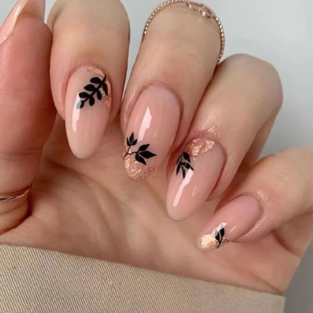 24Pcs Oval Head False Nails Pink Almond Artificial Fake Nails With Glue Full Cover Nail Tips Press On - Image 8
