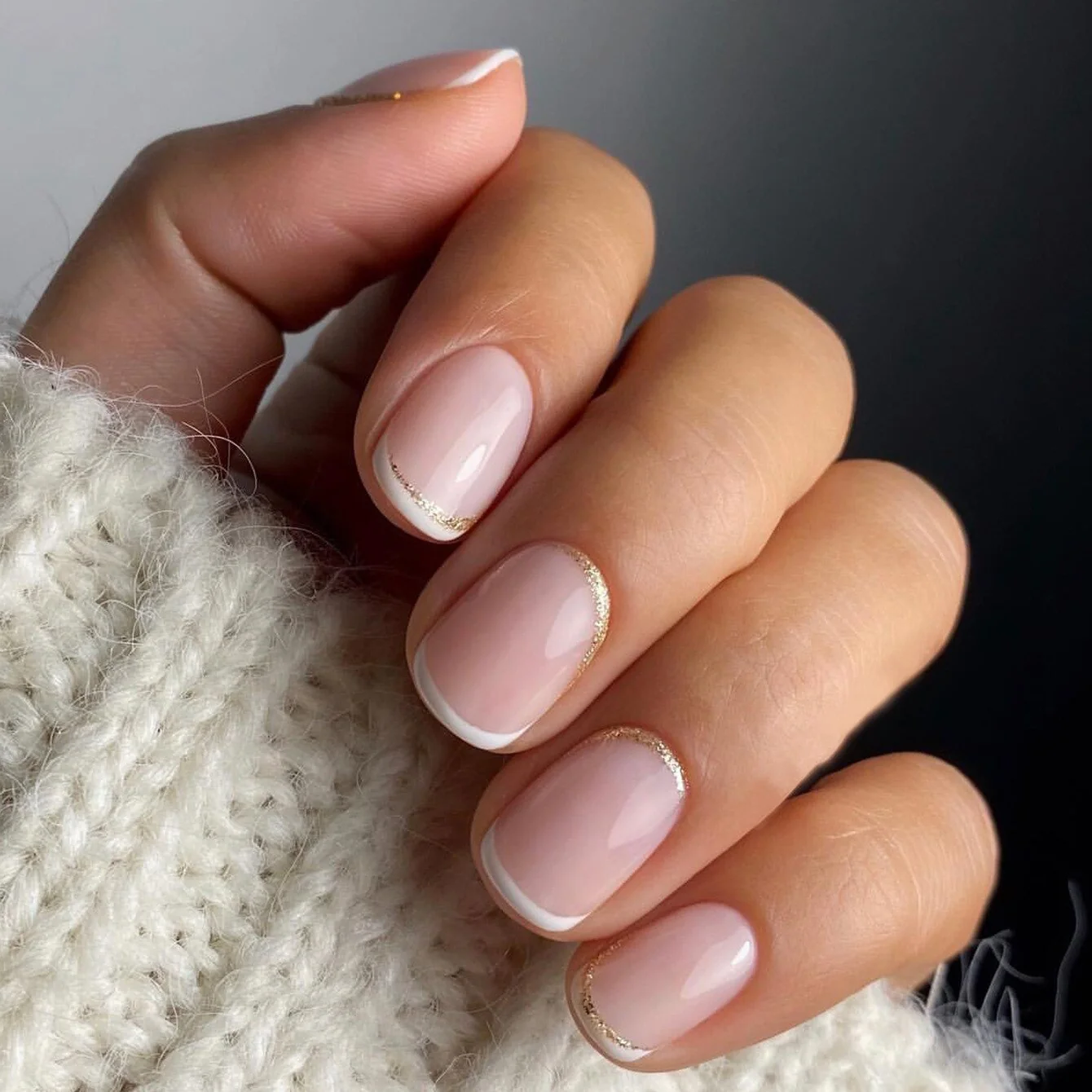 24pcs Short Square False Nails Simple French Fake Nails Press on Nails Full Cover Nail Tips - Image 43