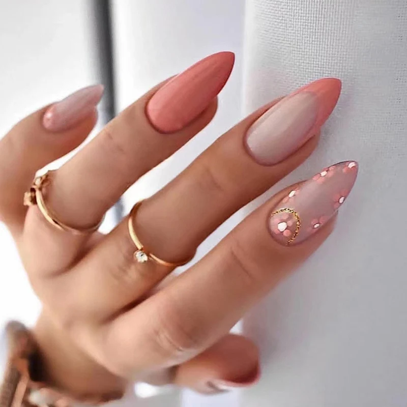 24pcs Strawberry Girl Long Ballet False Nails Art Removable Acrylic Press On Nail Tips - Image 17