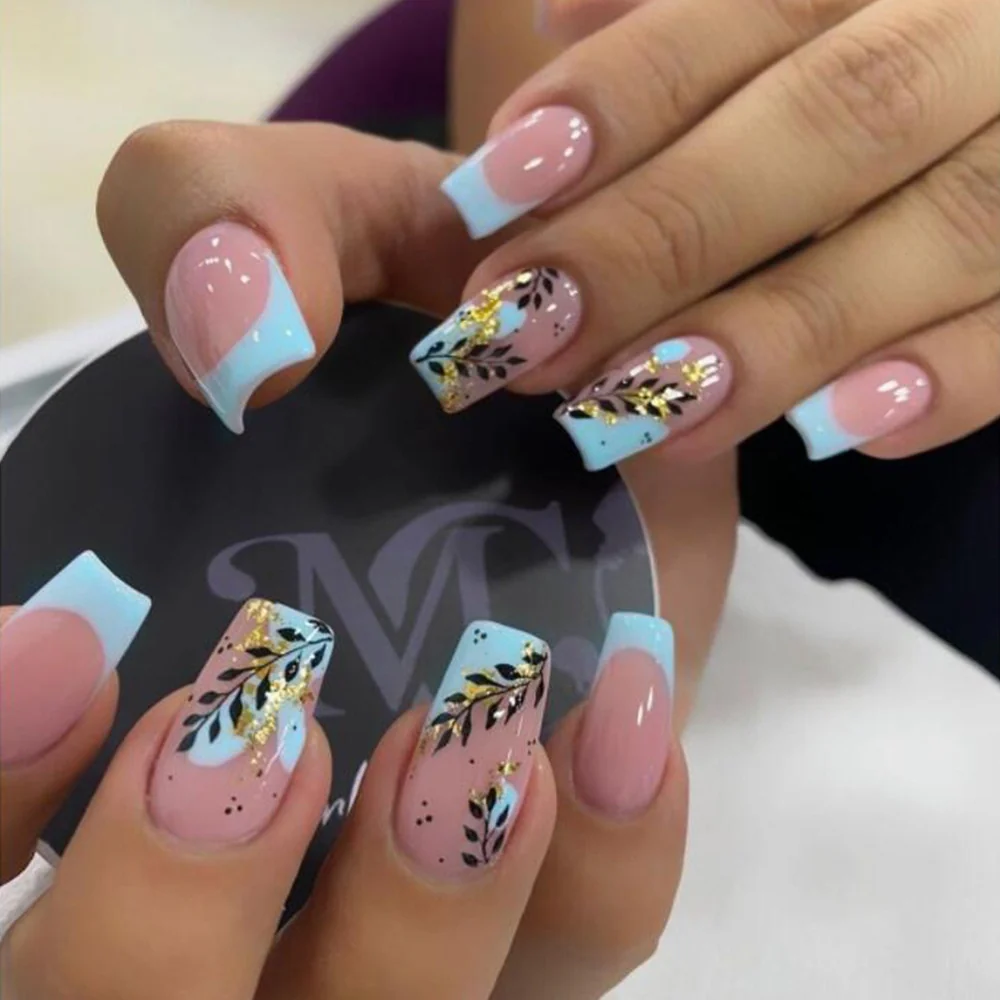 24pcs Strawberry Girl Long Ballet False Nails Art Removable Acrylic Press On Nail Tips - Image 20