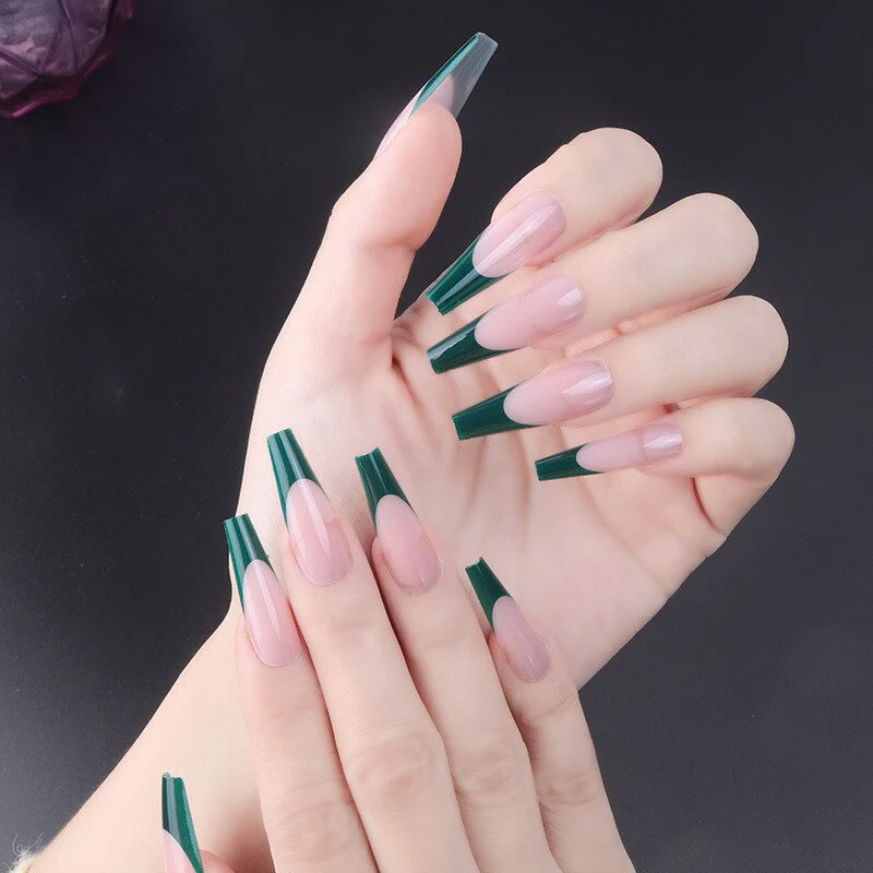 24pcs Strawberry Girl Long Ballet False Nails Art Removable Acrylic Press On Nail Tips - Image 52