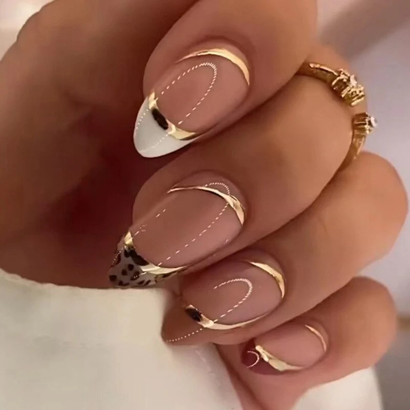 24pcs Strawberry Girl Long Ballet False Nails Art Removable Acrylic Press On Nail Tips - Image 9