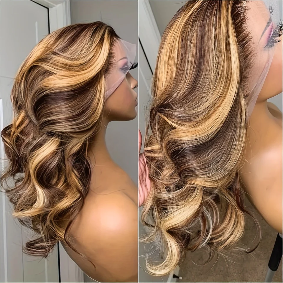 250% Density Ultra-Lush Honey Blonde Body Wave Wig - 13x6x1 T-Part Remy Human Hair with Pre-Plucked Natural Hairline & Baby Hair - Image 7
