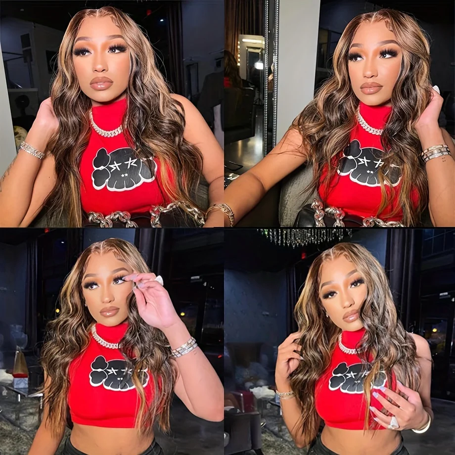 250% Density Ultra-Lush Honey Blonde Body Wave Wig - 13x6x1 T-Part Remy Human Hair with Pre-Plucked Natural Hairline & Baby Hair - Image 9