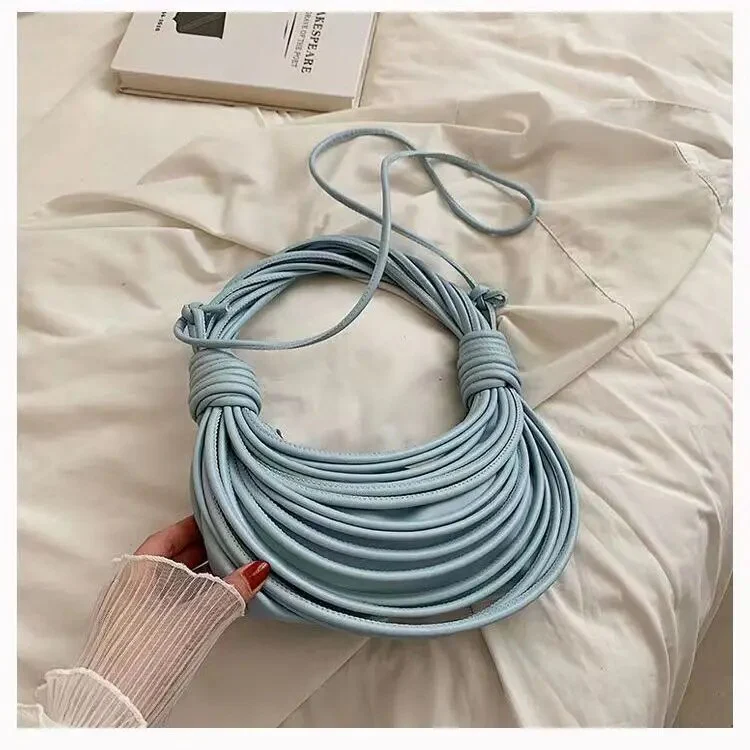 25cm Gold Evening Clutch Bag Handbags For Women Silver Knot Bag Handbag Double Knot Bag Gold Woven Bag Knot - Image 14