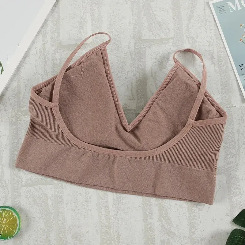 2Pcs Bra Set Underwear Set Women Panties Sexy G-String Seamless Bralette Female Lingerie Soft Tank Crop Top - Image 3
