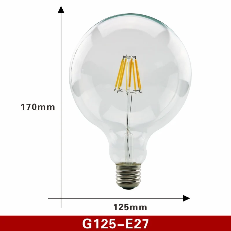 2pcs E27 E14 Retro Edison LED Filament Bulb Lamp AC220V Light Bulb C35 G45 A60 ST64 G80 G95 G125 Glass Bulb Vintage Light - Image 3