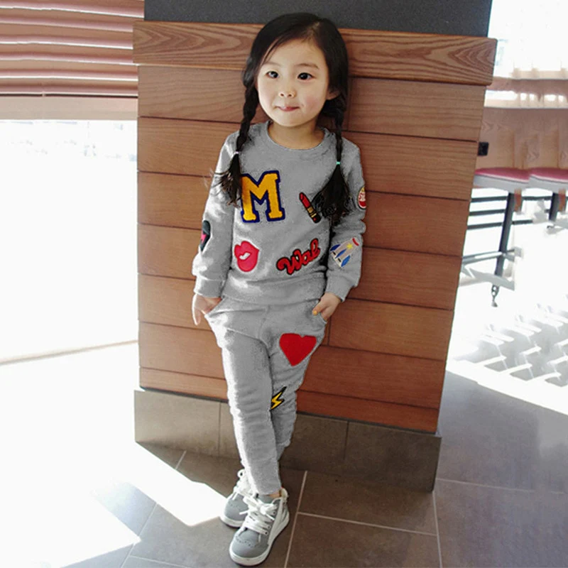 2PCS Girls Outfits Baby Girl Clothes for Kids Clothing Toddler Children's Jogging Cartoon Casual Sports Suit Children Kids Suits - Image 4