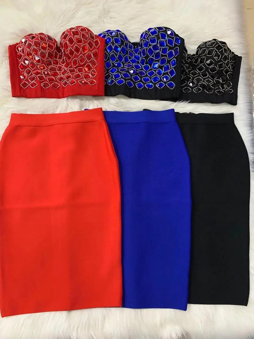 3 Colors Ladies HL Bandage Dress Sexy 2 Pieces Set Fashion Bodycon Midi Dress Nightclub Party Dress Vestido High Quality - Image 4