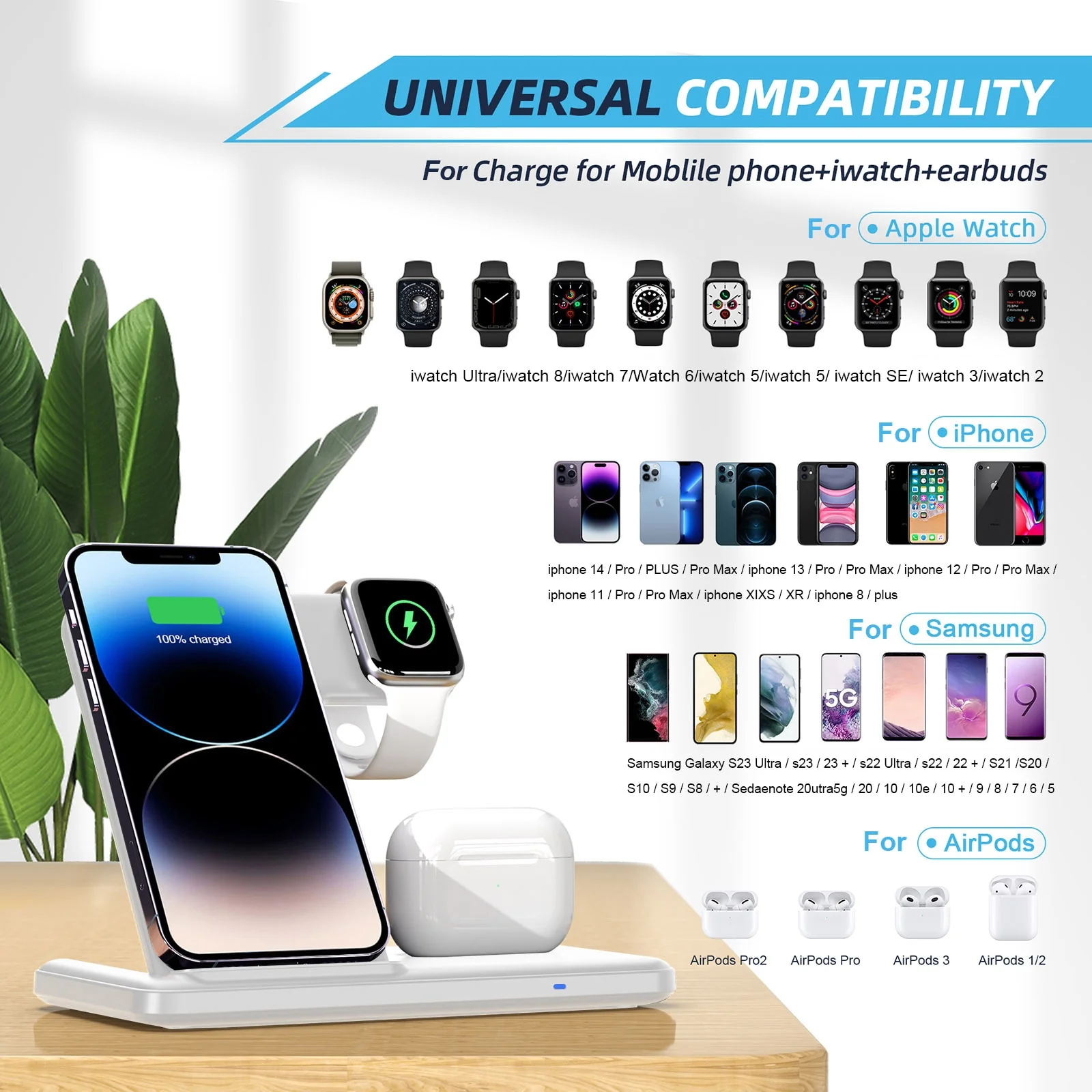 3 In 1 Wireless Charger For iPhone 14 13 12 Pro Max Mini 11 XS XR X 8 20W Fast Charging Stand For AirPods Pro Apple Watch 8 7 6 - Image 10