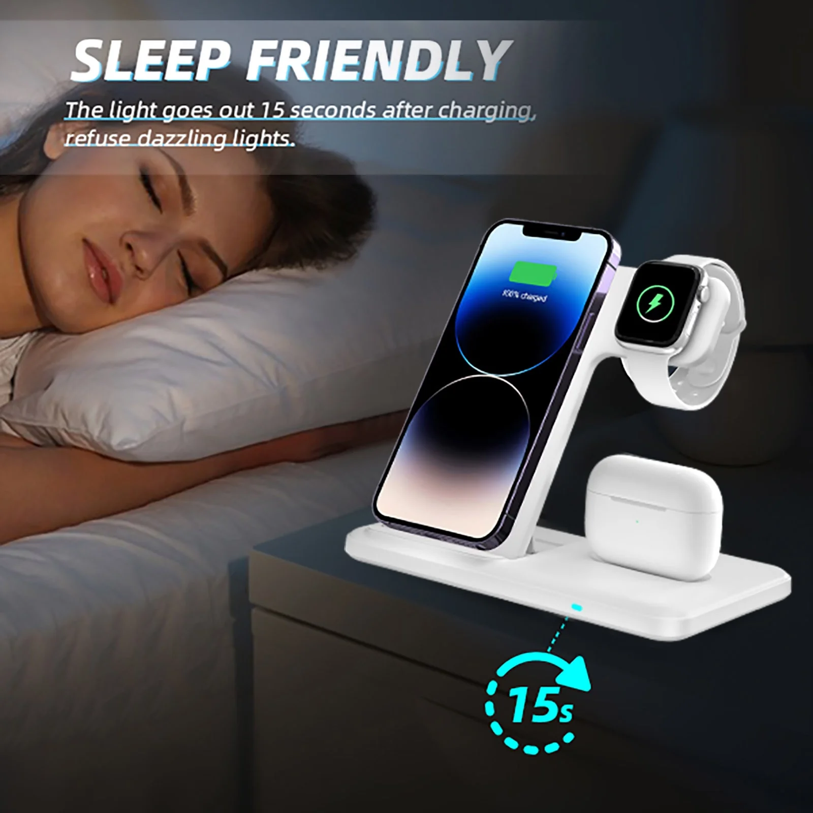 3 In 1 Wireless Charger For iPhone 14 13 12 Pro Max Mini 11 XS XR X 8 20W Fast Charging Stand For AirPods Pro Apple Watch 8 7 6 - Image 11