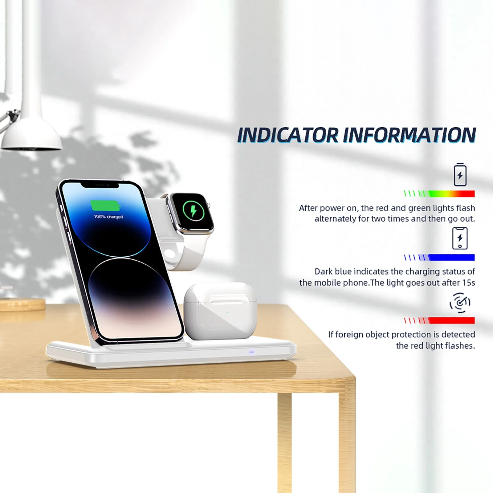 3 In 1 Wireless Charger For iPhone 14 13 12 Pro Max Mini 11 XS XR X 8 20W Fast Charging Stand For AirPods Pro Apple Watch 8 7 6 - Image 9