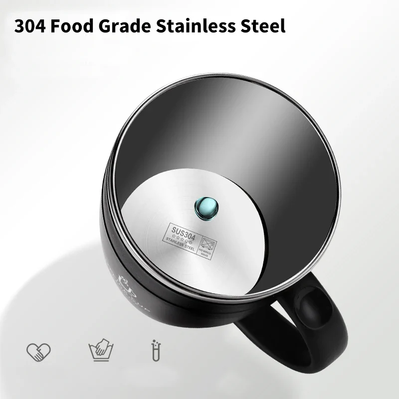 304 Stainless Steel Coffee Cup Mug With Lid Insulated Coffee Mug Double Wall Coffee Tumbler With Handle Heat-resistant Drinkware - Image 3