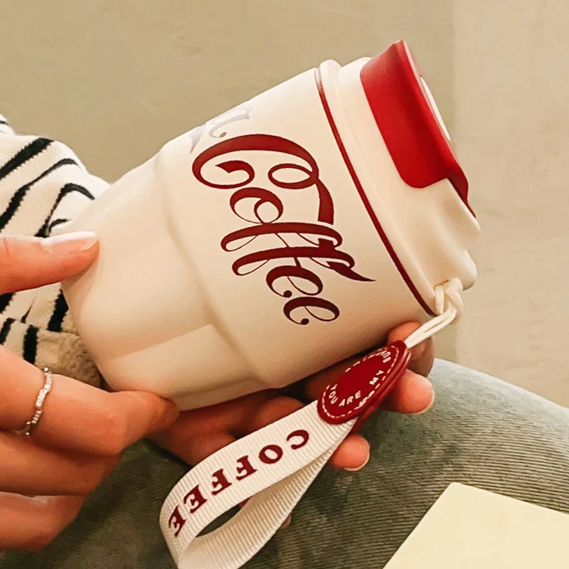 304 Stainless Steel Insulated Cup Women Men Water Bottles Coffee Cup Gift Portable Dual Drink Office Cup Coca-cola fashion 2024 - Image 4