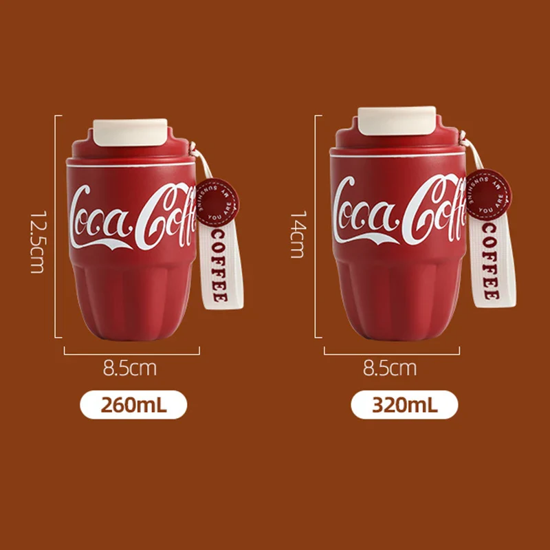 304 Stainless Steel Insulated Cup Women Men Water Bottles Coffee Cup Gift Portable Dual Drink Office Cup Coca-cola fashion 2024 - Image 5