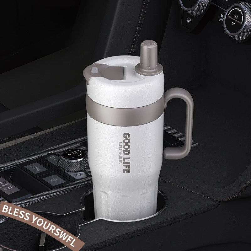 304 Stainless Steel Insulated Water Bottle 620/720ml Car Ice Cup Thermos Straw Cup Coffee Tumbler Cold and Hot Vacuumm Cup - Image 6