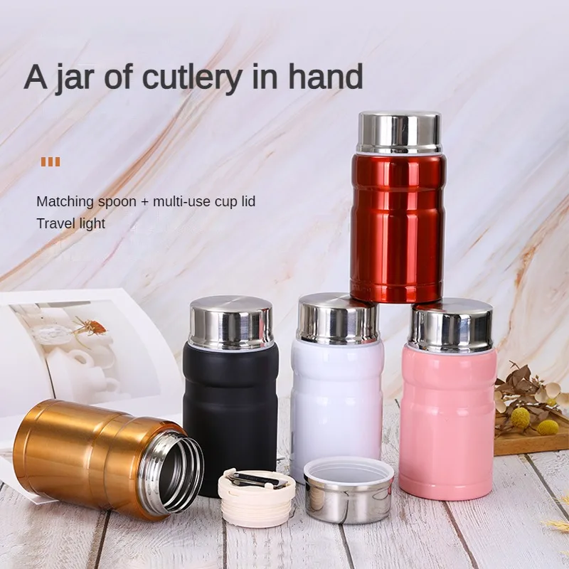 304 Stainless Steel Stew Beaker, Large Capacity Insulated Cup, Portable Student Office Worker Insulated Lunch Box. - Image 3