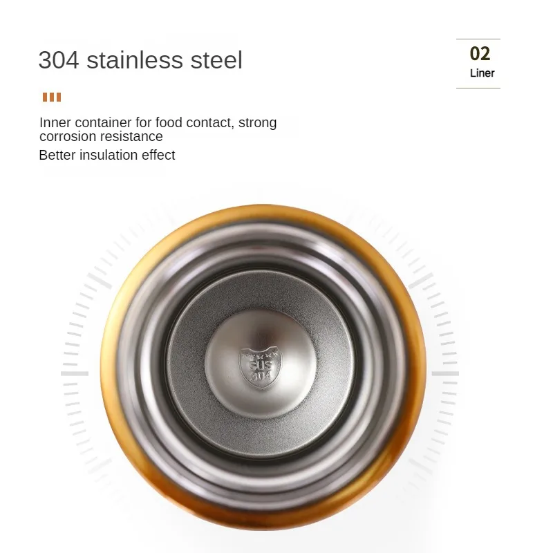 304 Stainless Steel Stew Beaker, Large Capacity Insulated Cup, Portable Student Office Worker Insulated Lunch Box. - Image 4