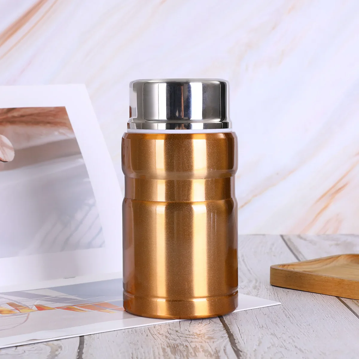 304 Stainless Steel Stew Beaker, Large Capacity Insulated Cup, Portable Student Office Worker Insulated Lunch Box. - Image 6