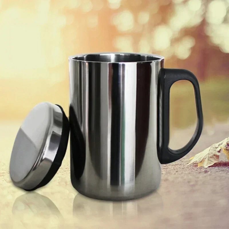 350/500ml Double Wall Anti Scalding Coffee Mug Insulated Portable Stainless Drink Cup Drinking Steel Polishing Beer Tea Juice - Image 2