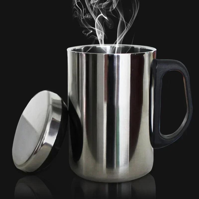 350/500ml Double Wall Anti Scalding Coffee Mug Insulated Portable Stainless Drink Cup Drinking Steel Polishing Beer Tea Juice - Image 5