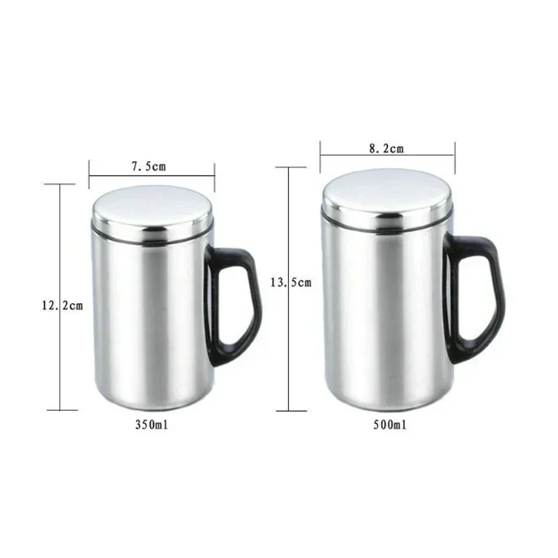 350/500ml Double Wall Anti Scalding Coffee Mug Insulated Portable Stainless Drink Cup Drinking Steel Polishing Beer Tea Juice - Image 6