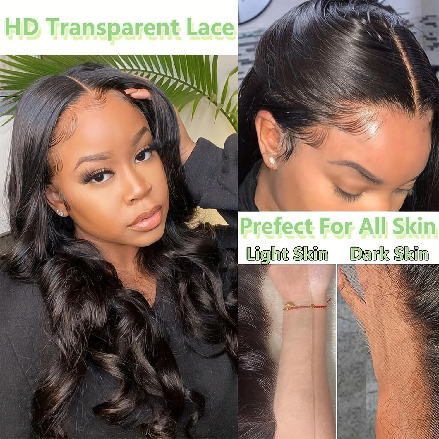 360 Lace Front Wigs Pre Plucked 150% Density Human Hair 360 HD Lace Frontal Wigs Body Wave Wig For Women With Baby Hair Natural Color (16-34 Inch, Natural Color) - Image 5