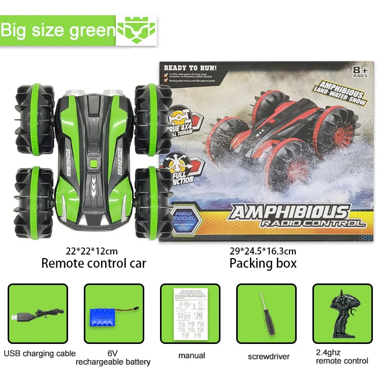 360 Rotate Rc Cars Remote Control Stunt Car 2 Sides Waterproof Driving On Water And Land Amphibious Electric Toys For Children - Image 3