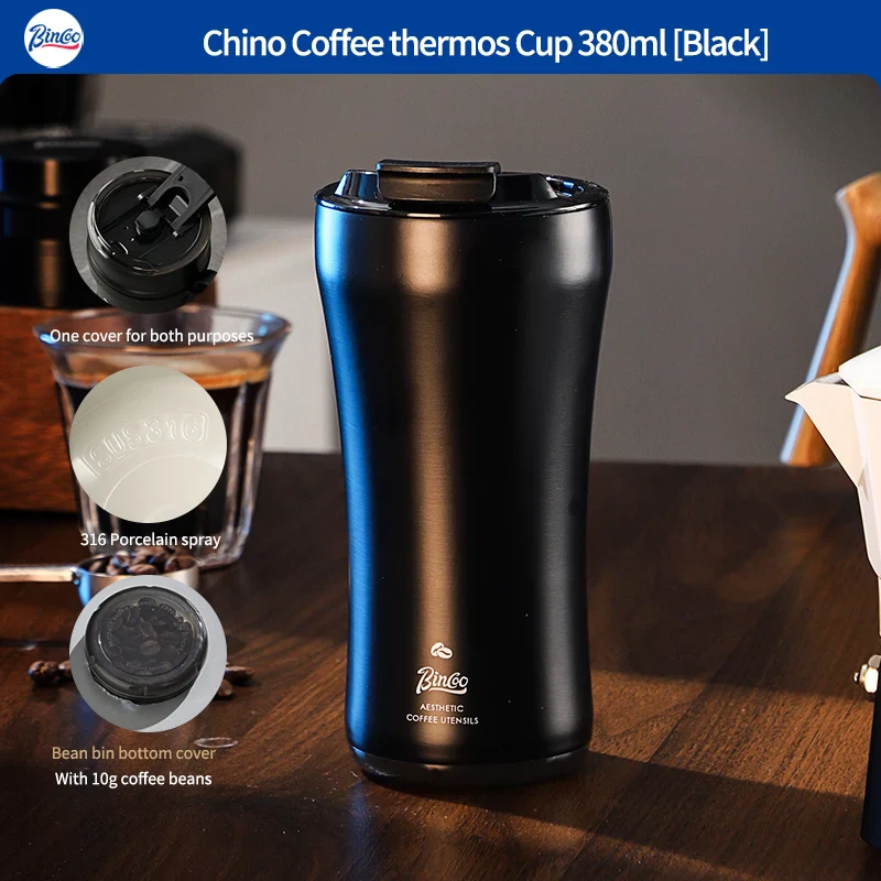380ml Insulated Coffee Mug Stainless Steel Tumbler Water Thermos Vacuum Flask Mini Water Bottle Portable Travel Mug Thermal Cup - Image 7