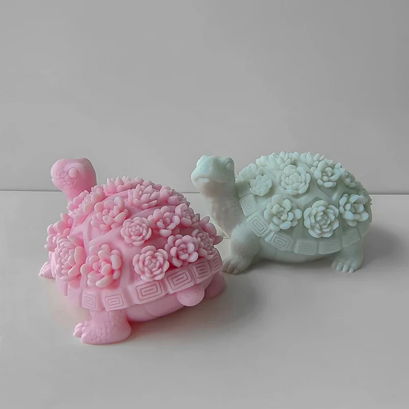 3D Turtle Silicone Mold DIY Scented Candle Plaster Succulent Tortoise Resin Drip Gel Ornaments Mould Home Decoration Crafts - Image 5
