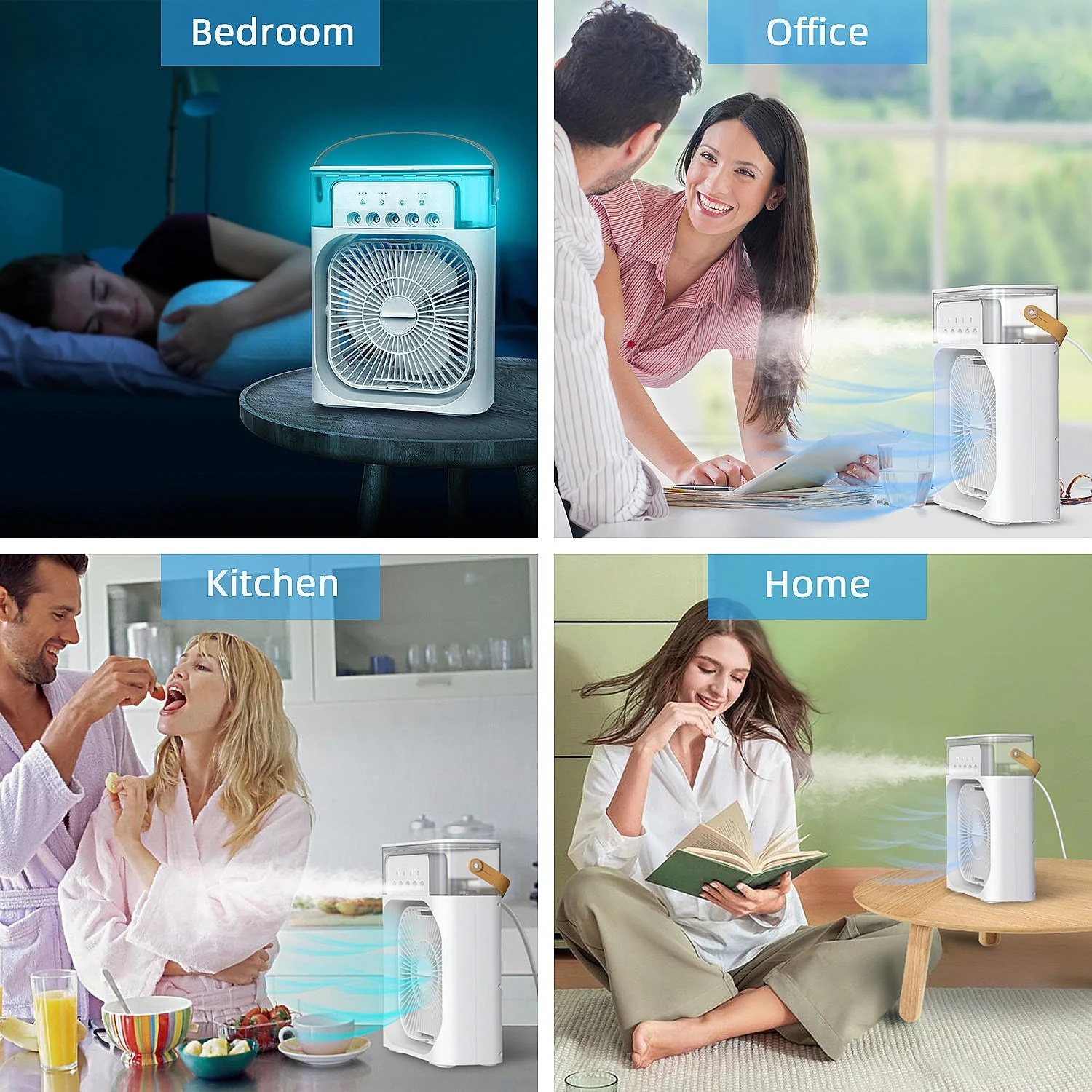 3In1 Desktop Electric Fan Air Cooler Water Cooling Spray Fan Portable Air Conditioner USB Humidification Fan Mini Air Humidifier - Image 9