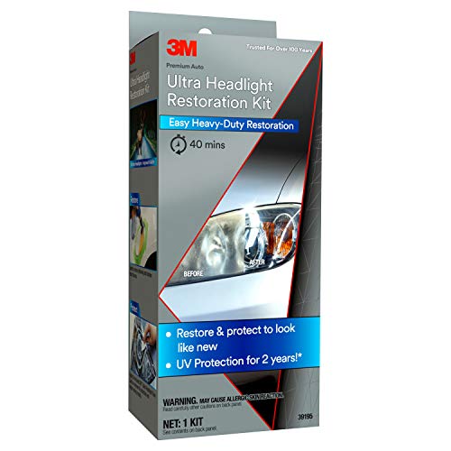 3M Ultra Headlight Restoration Kit, Easy Heavy-Duty Restoration, 39195, 1 Kit, Drill Required, Gray - Image 9