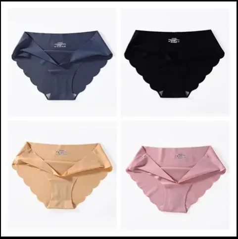 4 PCS/Lot Seamless Panties for Women Plain Panties Slip Silk Female Underwear Soft Thin Light Panti Culotte Femme Underpants - Image 10