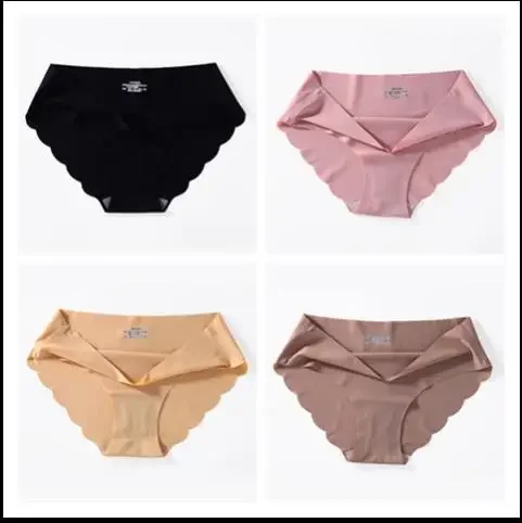 4 PCS/Lot Seamless Panties for Women Plain Panties Slip Silk Female Underwear Soft Thin Light Panti Culotte Femme Underpants - Image 14