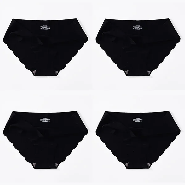 4 PCS/Lot Seamless Panties for Women Plain Panties Slip Silk Female Underwear Soft Thin Light Panti Culotte Femme Underpants - Image 16