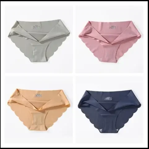 4 PCS/Lot Seamless Panties for Women Plain Panties Slip Silk Female Underwear Soft Thin Light Panti Culotte Femme Underpants - Image 8