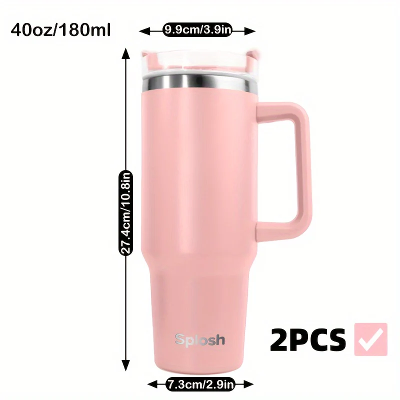 40 Oz. Insulating Glass With Handle And Straw Cover, Vacuum Reusable Stainless Steel Water Bottle, Double-layer Vacuum Insulation, Beverage Insulation And Long-lasting Cold Preservation. Coffee Cups, Christmas Cups, Local War - Image 11
