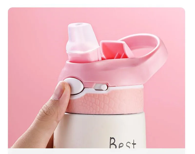 400ML Children Thermos Water Bottle Kids Thermos Mug Baby Duck Billed Straw 316 Stainless Steel Vacuum Flasks Tumbler Thermo Cup - Image 13