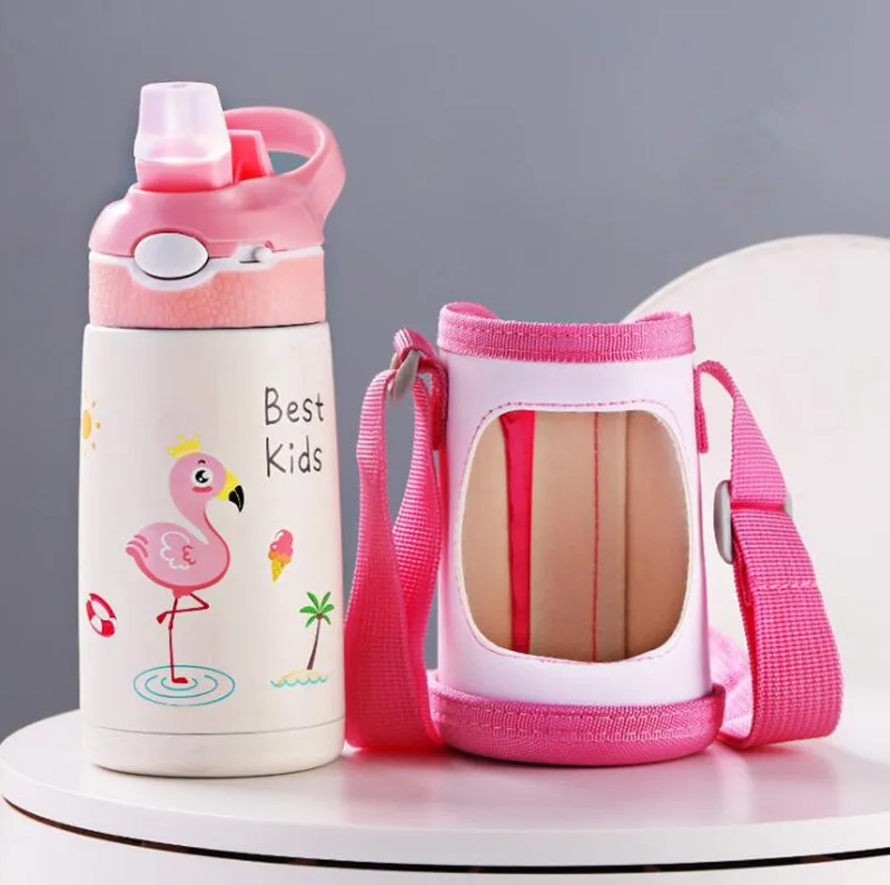 400ML Children Thermos Water Bottle Kids Thermos Mug Baby Duck Billed Straw 316 Stainless Steel Vacuum Flasks Tumbler Thermo Cup - Image 3