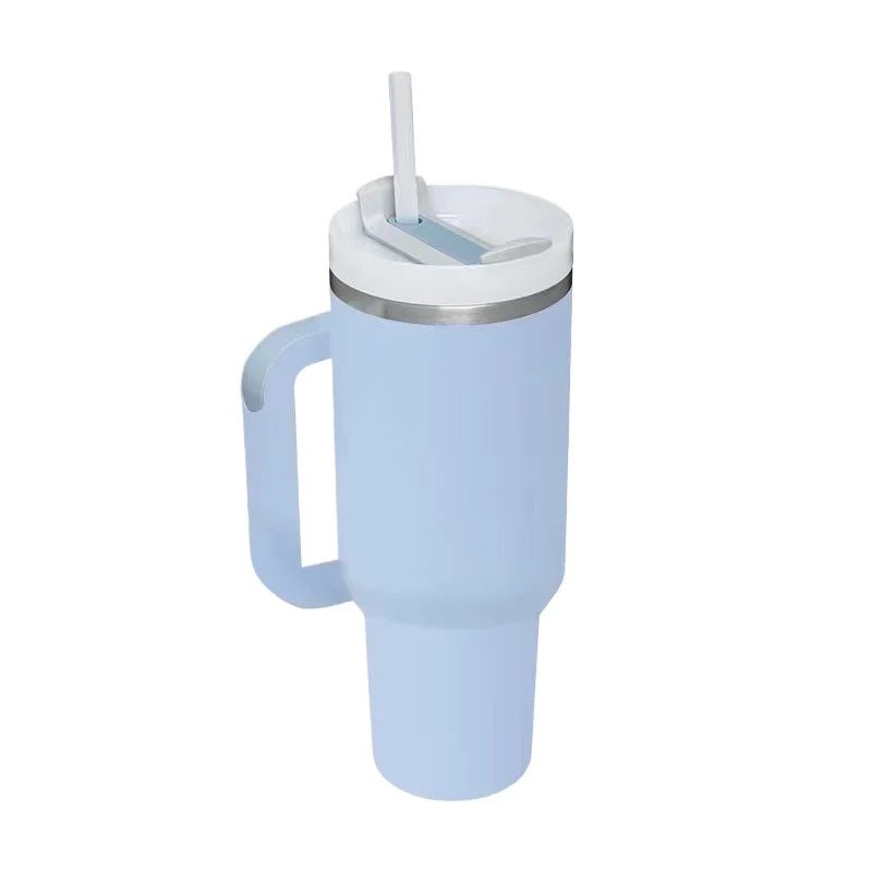 40oz 304 Stainless Steel Insulated Water Bottle,Thermal Coffee Car Cup, Cold Hot Mugs Flask With Handle Straw,For Sport - Image 6