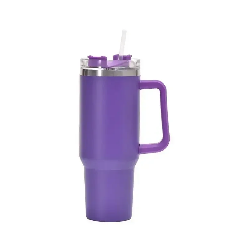 40oz Stainless Steel Car Cup Large Capacity Water Cup with Handle and Straw Double-walled Insulated Travel Mug Holiday Gifts - Image 12