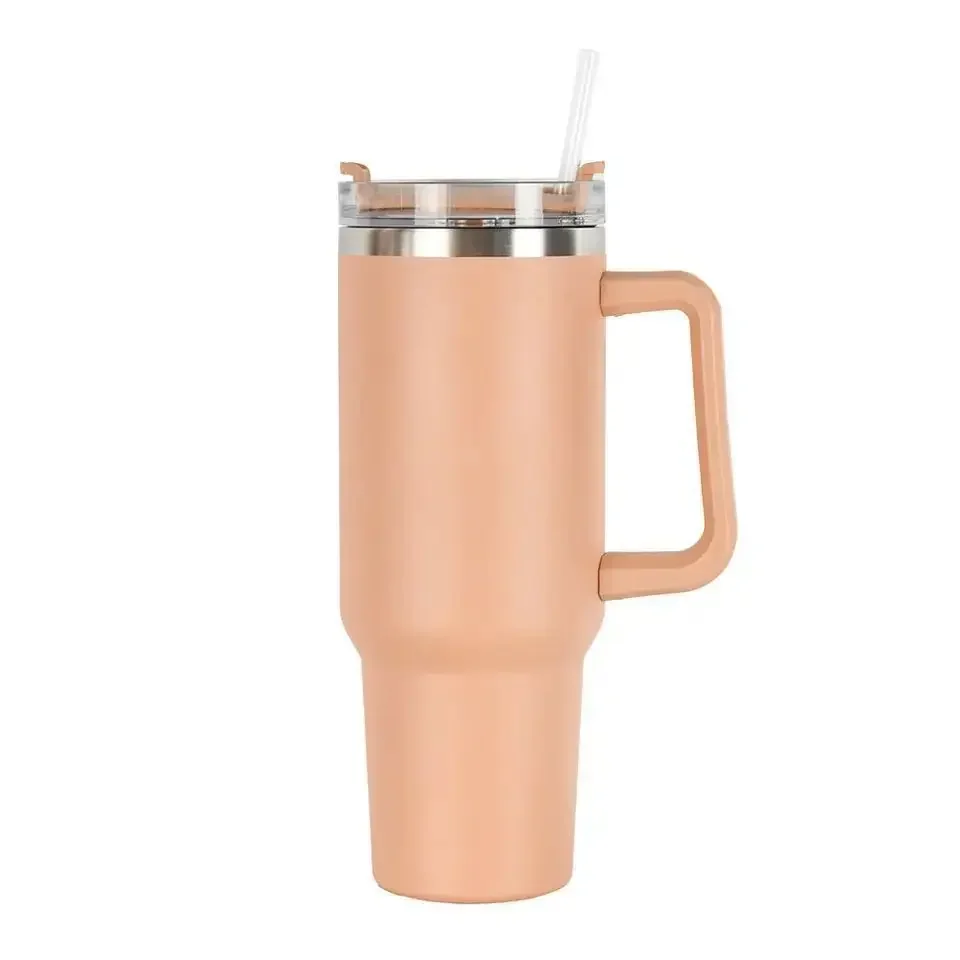 40oz Stainless Steel Car Cup Large Capacity Water Cup with Handle and Straw Double-walled Insulated Travel Mug Holiday Gifts - Image 17