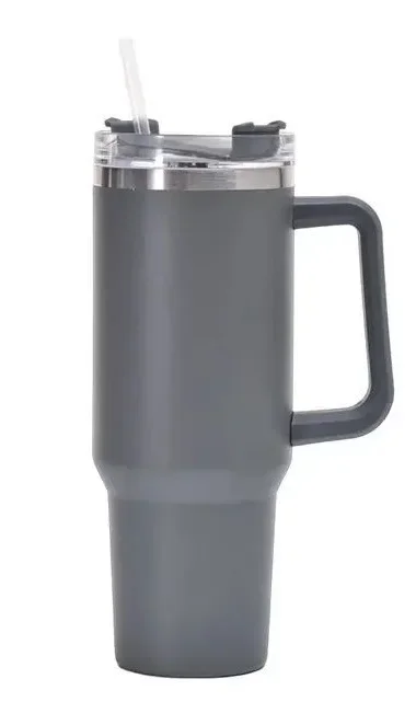 40oz Stainless Steel Car Cup Large Capacity Water Cup with Handle and Straw Double-walled Insulated Travel Mug Holiday Gifts - Image 8